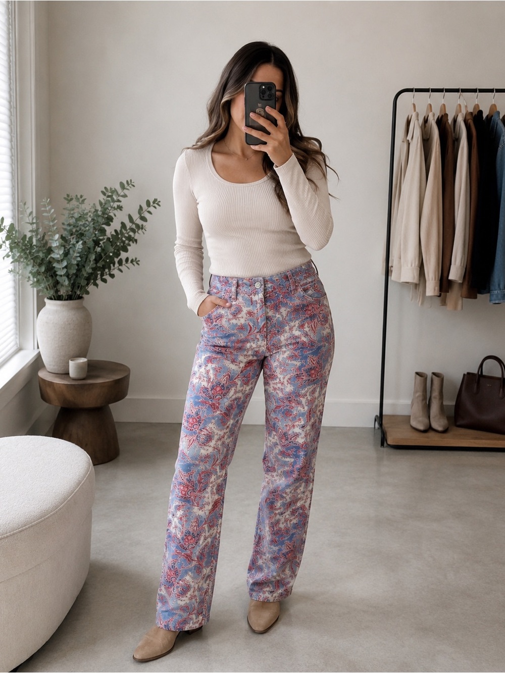Vintage Ralph Lauren paisley printed jeans size 2
